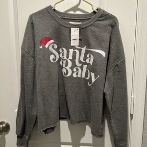 Santa cropped sweatshirt